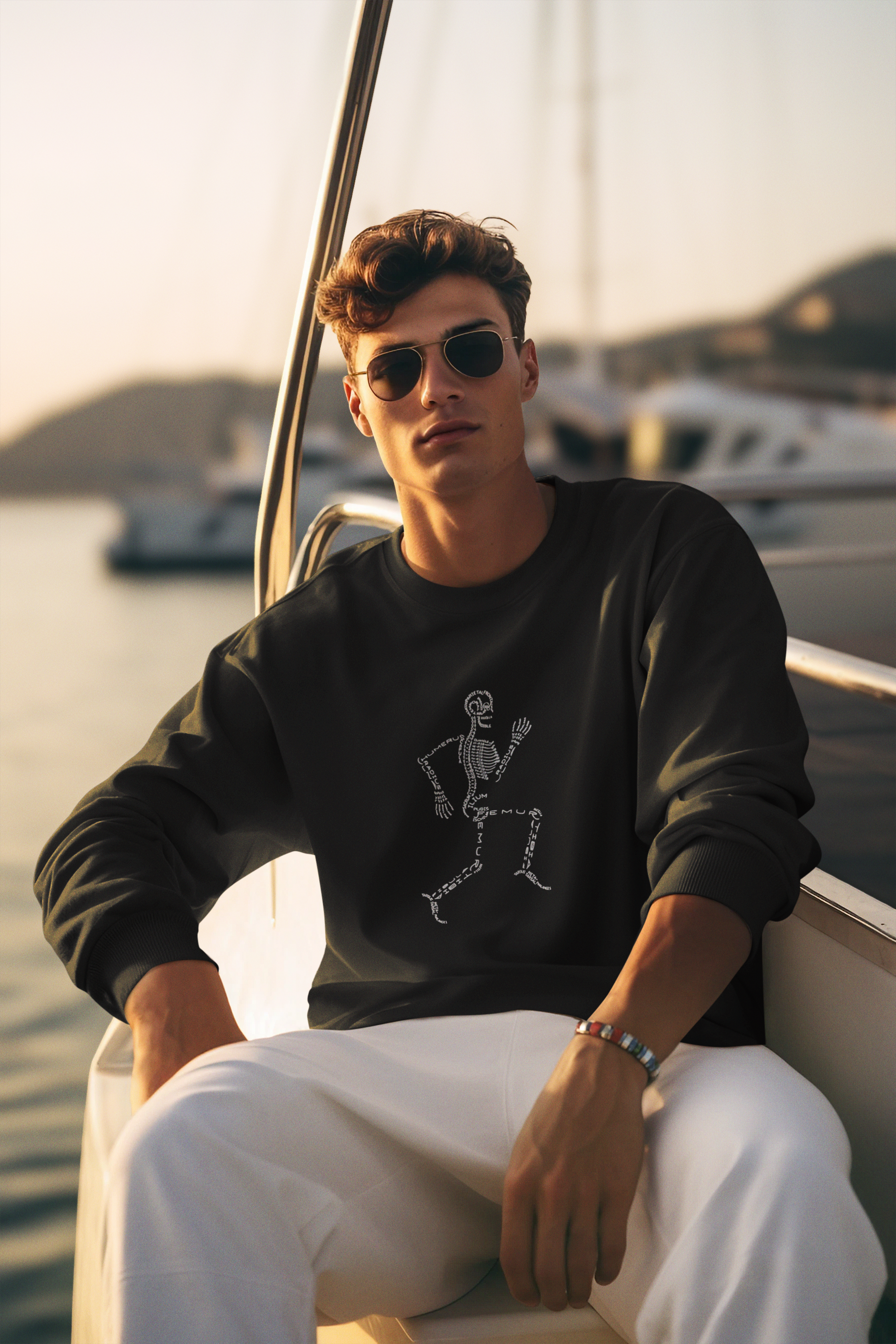 Anatomy in Motion 🦴🏃 – Unisex Premium Cotton Sweatshirt- Code Blue