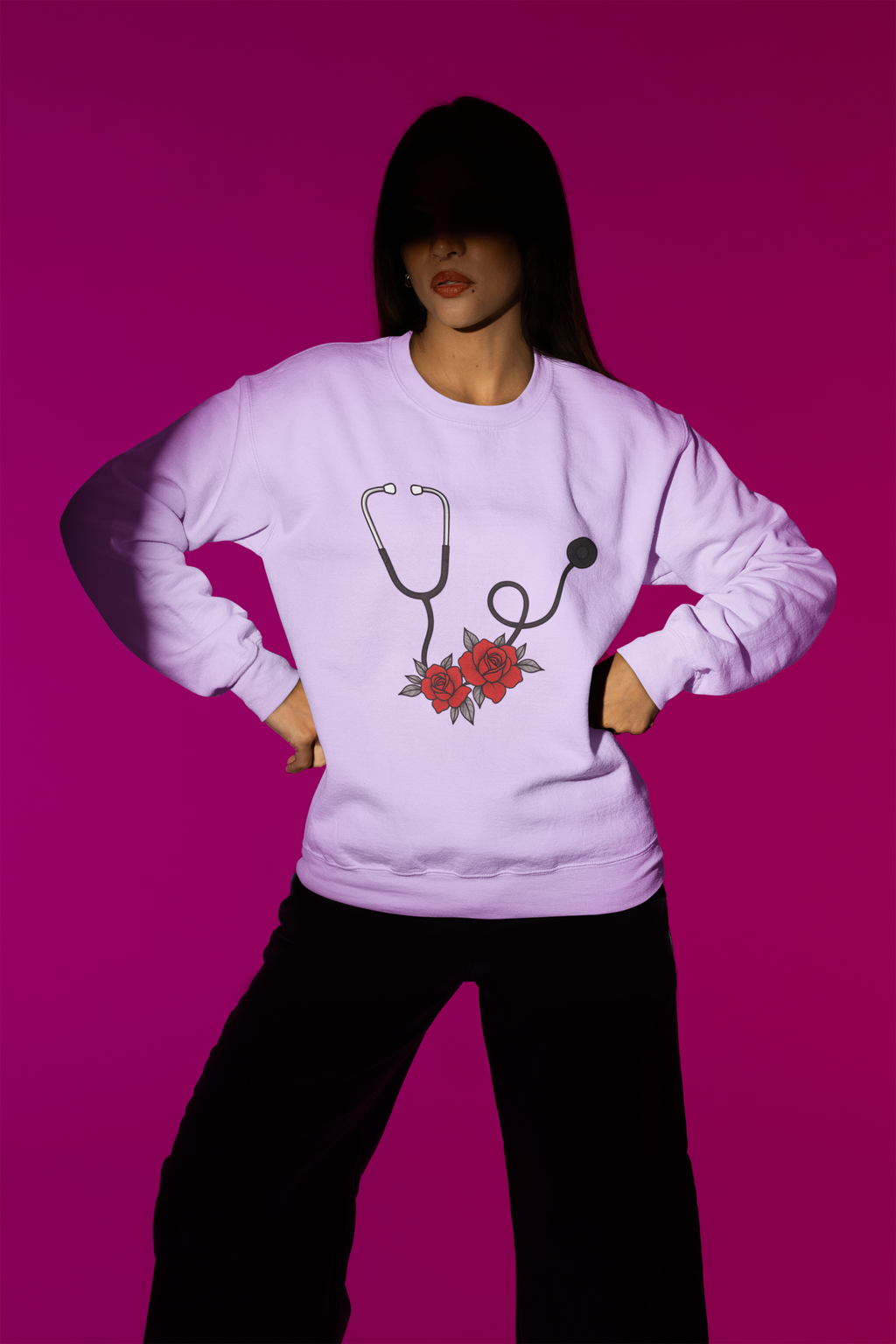 Doc in Bloom Crew – Where Medicine Meets Petals 🌹🩺- Code Blue premium sweatshirt