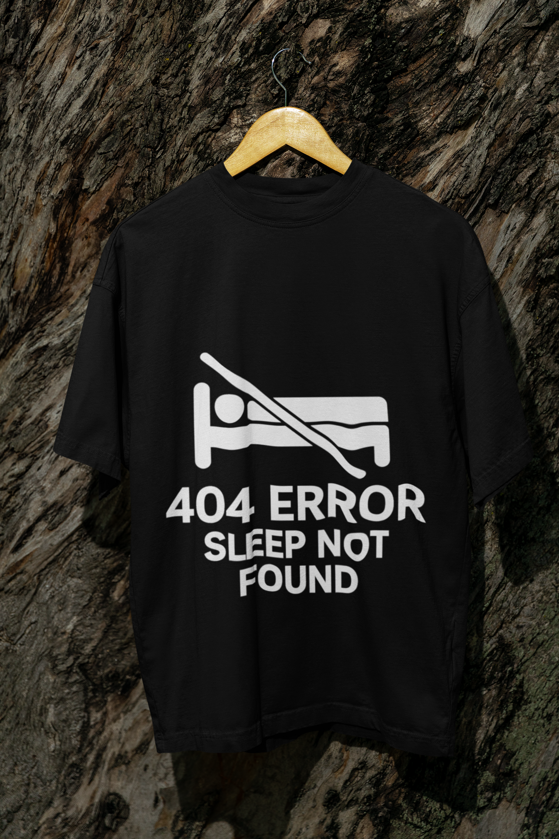 Error Sleep Not Found T-Shirt – Funny Oversized Tee | 100% Cotton 240 GSM