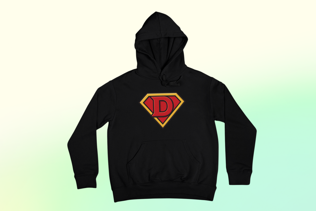 Super Doc Hoodie – D Logo Pullover for Doctors | Hero Style Sweatshirt